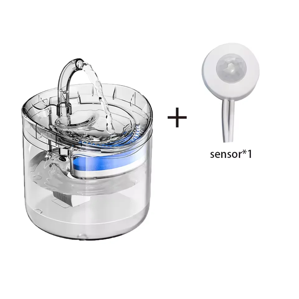 Cat Water Feeder Automation Sensor Faucet Fountain Food Grade Transparent Plastic Dog Water Dispenser For Cat Pet Sensor Drinker - Image 2