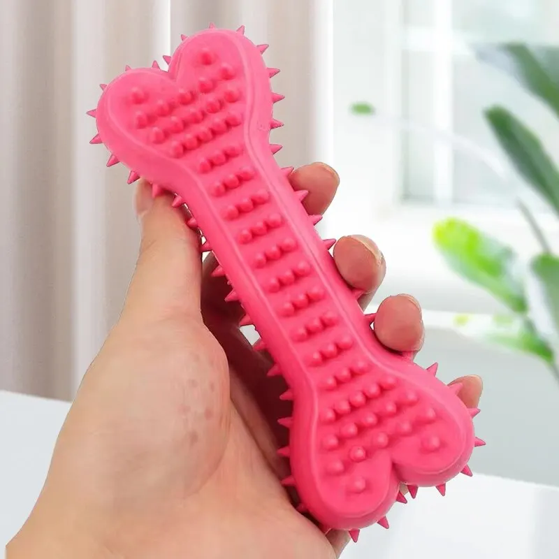 1PC Pet Chew Toy Soft Rubber Bite-resistance Bone Shape Teeth Grinding Chewing Toys for Small Dogs Training Pet Supplies - Image 6