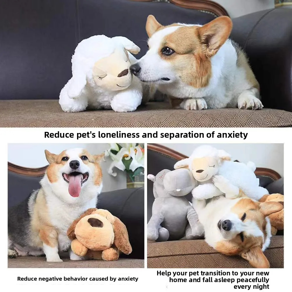 【Calming Anxiety Relief】Dog Plush Toy with Heartbeat Simulator Warm Puppy Sleep Companion Stress Relief Cuddly Toy for Anxious - Image 6