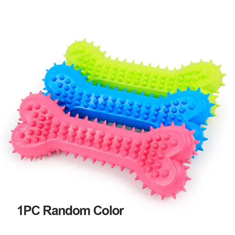 1PC Pet Chew Toy Soft Rubber Bite-resistance Bone Shape Teeth Grinding Chewing Toys for Small Dogs Training Pet Supplies - Image 7