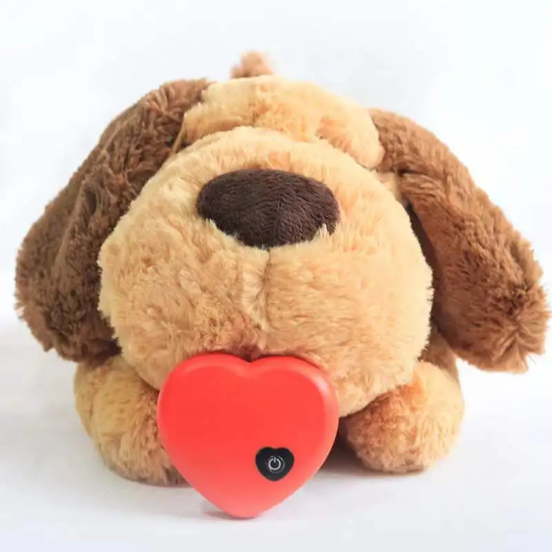 【Calming Anxiety Relief】Dog Plush Toy with Heartbeat Simulator Warm Puppy Sleep Companion Stress Relief Cuddly Toy for Anxious - Image 3