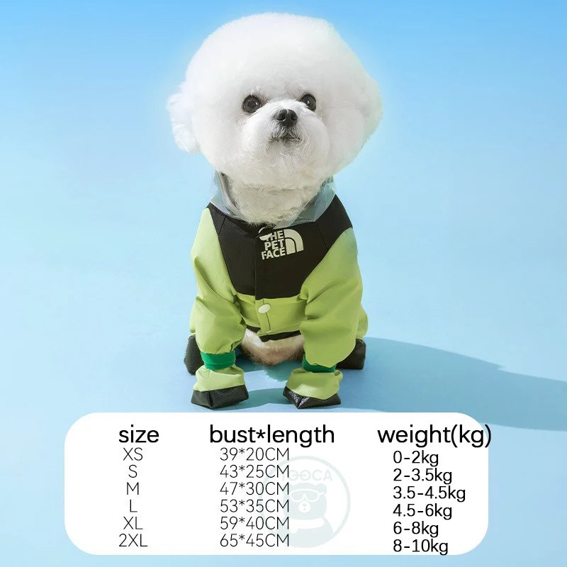 Dog Raincoat Pet Waterproof with Transparent Hooded Jumpsuit Dog Clothing Clothes for Dogs Cats Water Resistant Costume - Image 2