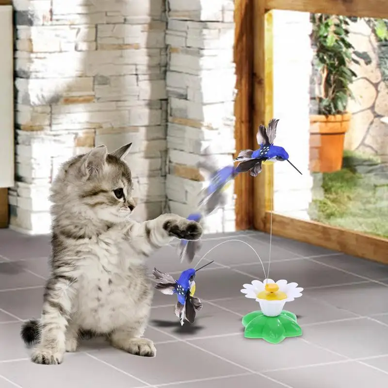 Automatic Electric Rotating Cat Toy Colorful Bird Animal Shape Plastic Funny Pet Dog Kitten Interactive Toys Pet Toys - Image 6