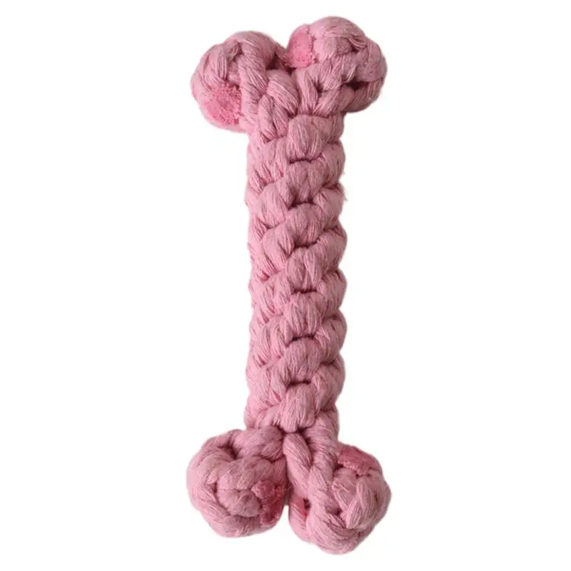 Dog Chew Toys Soft Cotton Bone Puppy Teeth Cleaning Toy 15.5cm/6.1 Inches Aggressive Chewers Dog Toy Pet Teeth Cleaning - Image 3